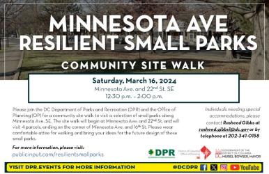 Minnesota Ave Resilient Small Parks - Community Site Walk